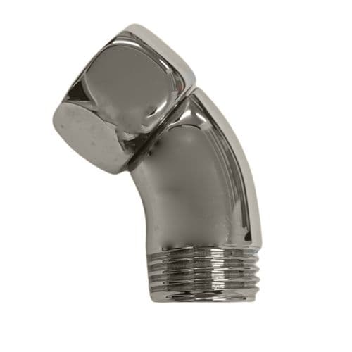 Angled 1/2" Chrome Hose Connector BSPCON001