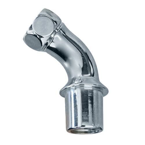 Angled 1/2" x 3/8" Chrome Hose Connector BSPCON110