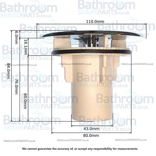 Aqata Chrome Plated Flange ST90CPTOP+TUBE-AQ