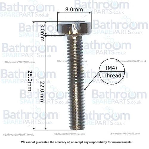 Aqualisa Aquatique Temperature Lever Screws 256001