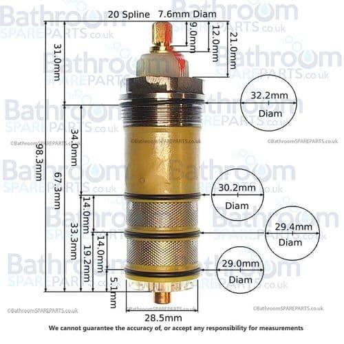 Aqualisa Dream Thermostatic Cartridge  910385