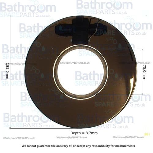 Aqualisa Large wall plate - Chrome - 184401