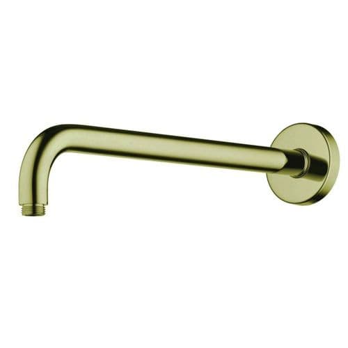 Aqualisa Round Wall Mounted 400mm Brushed Brass Shower Arm ACC015BB