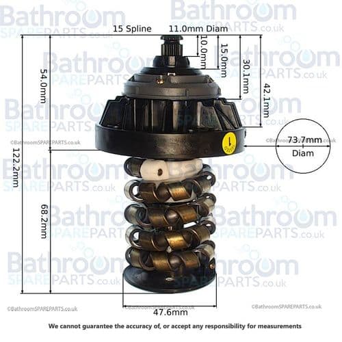 Aqualisa Thermostatic Cartridge - Grey With Chrome Screws 022801CP