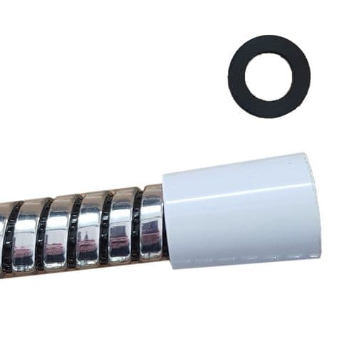 Aqualisa White 11mm x 1m PVC Shower Hose 900414