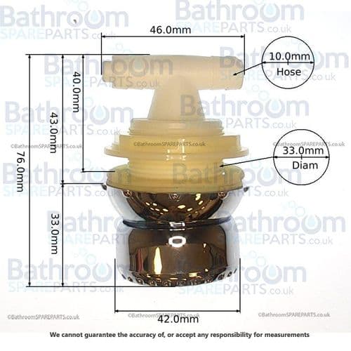 Aqualux 1 Way Body Jet Fixing  SFP132