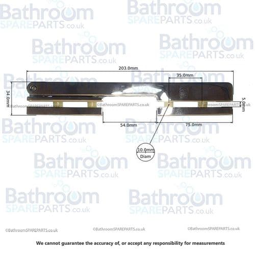 Aqualux 8mm Pair of Bi-Fold Hinges SFP339