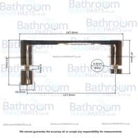 Aqualux AQA Source  Shower Door Handle  1193764