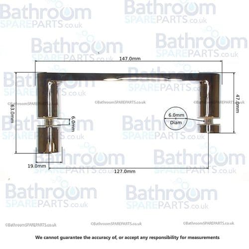 Aqualux AQA Source  Shower Door Handle  1193764