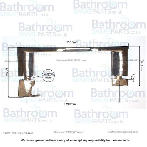 Aqualux AQX Shine Square Shower Door Handle SFP324