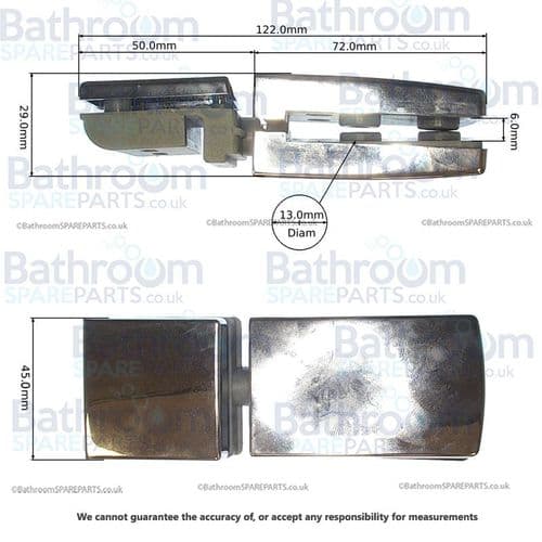 Aqualux Edge 6 & 8 Pivot Hinge Spares Pack SFP328