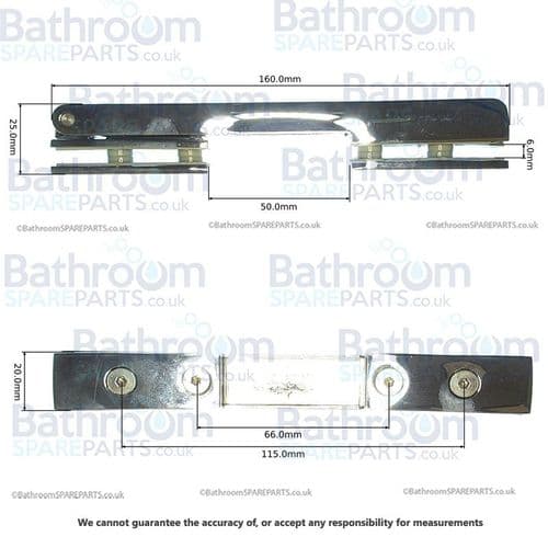 Aqualux Edge 6 Bi Fold Hinge Assembly SFP329