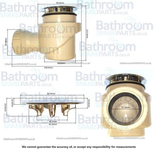 Aqualux Fittings Spare Pack Waste Pack SFP301