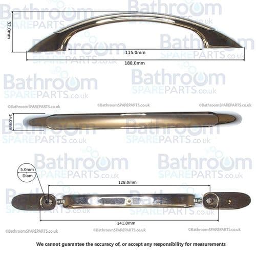 Aqualux FLO 900X900 QUAD Shower Door Handle 1160857