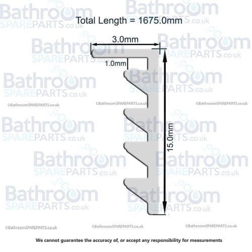 Aqualux Grey Wedge Seal GREYWED01