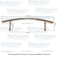 Aqualux Shower Door Handle 196mm Centres 1161261