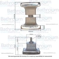 Aqualux  Shower Door Square Handle SFP367