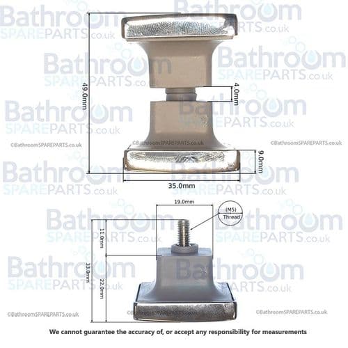 Aqualux  Shower Door Square Handle SFP367