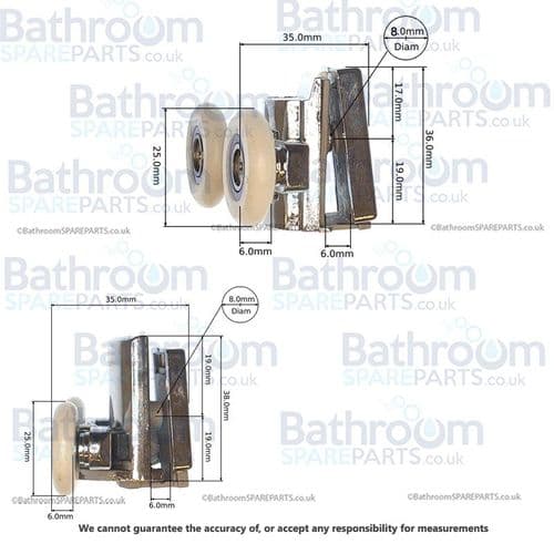 Aqualux Spares Fittings Pack Bearing SFP056