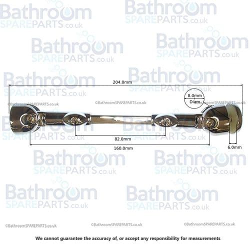 Aqualux Spares Fittings Pack, Brace Bar SFP042