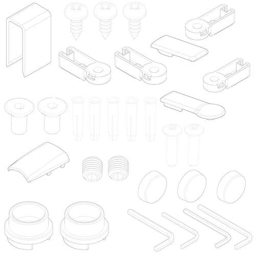 Aqualux Spares Fittings Pack, Covers & Fittings SFP011