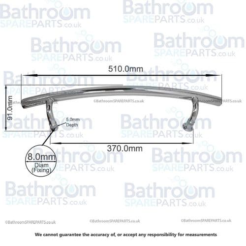 Aqualux Spares Fittings Pack Curved Towel Rail SFP104