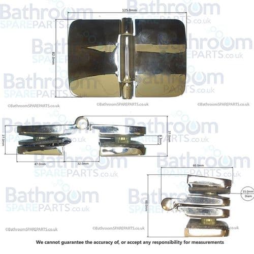 Aqualux Spares Fittings Pack Hinge SFP087