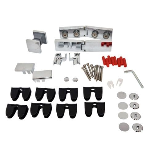 Aqualux Spares Fittings Pack Knob Handle and Hinges X2852