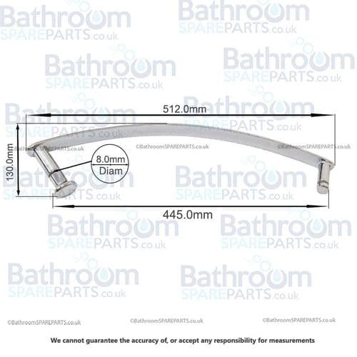 Aqualux Spares Fittings Pack, Towel Rail SFP045