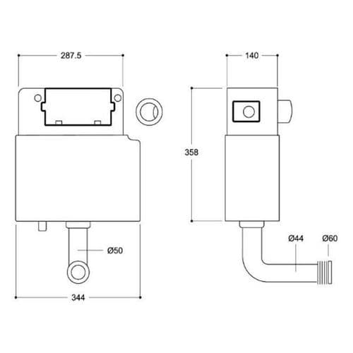 Arley Cyclone Concealed Cistern 238CYC