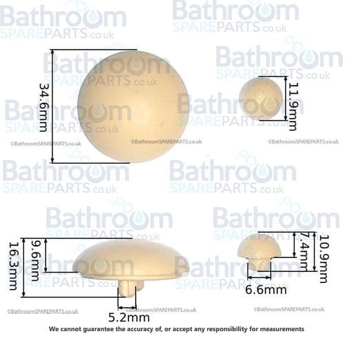 Armitage Shank Contour 21 Toilet Seat Buffers W301701