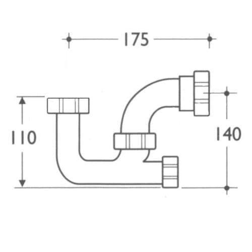 Armitage Shanks 1 1/2 Inch Plastic Swivel P Trap S897067