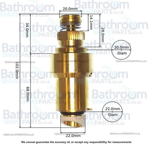 Armitage Shanks Avon 21 self closing cartridge A860372NU