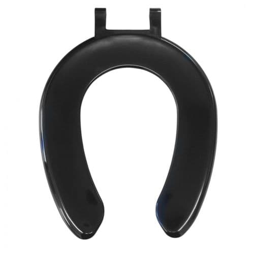 Armitage Shanks Bakasan School Open Fronted Toilet Seat With Plastic Hinge No Cover Black S407266