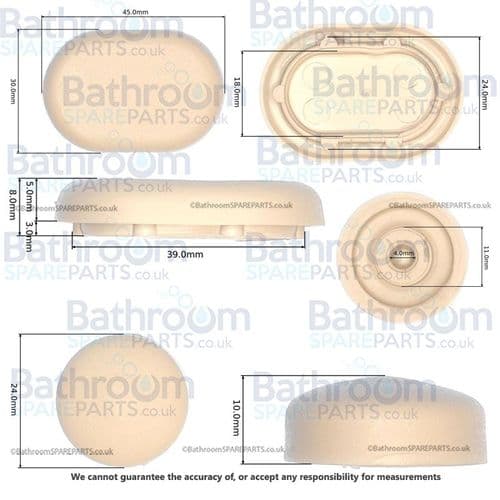 Armitage Shanks Bakasan Seat & Cover Buffer Set of 6 White SV23201