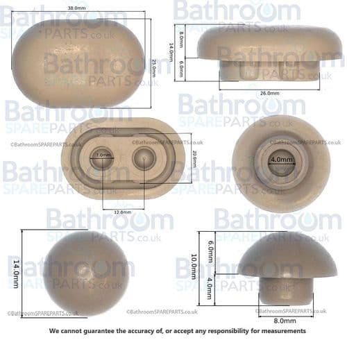 Armitage Shanks Buffers To Suit Bakasan Seat SV57267