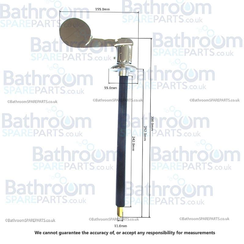 Armitage Shanks Conceala Spatula Cistern Lever Chrome S4516AA