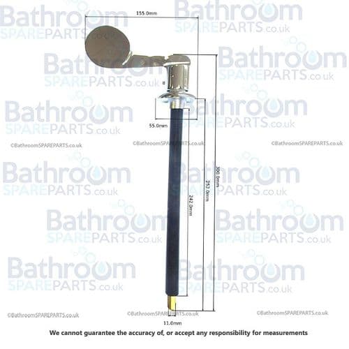 Armitage Shanks Conceala Spatula Cistern Lever Chrome S4516AA