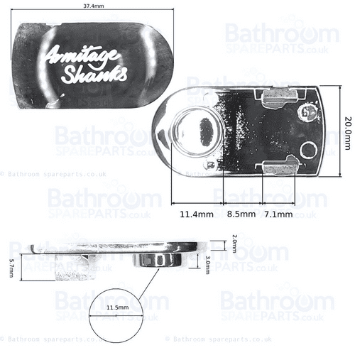 Armitage Shanks Contour 21 Non Residential Indice As-Logo A962017AA