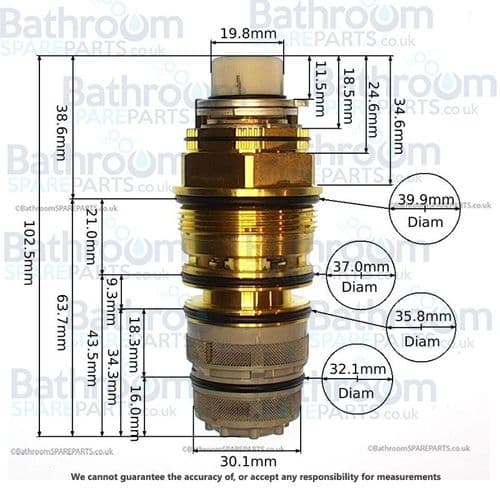 Armitage Shanks Contour 21+ Sequential Thermostatic Cartridge A861165NU