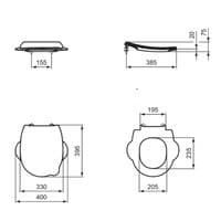 Armitage Shanks Contour 21 Splash 305mm Standard Close Toilet Seat & Cover White S453301