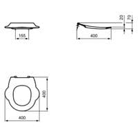 Armitage Shanks Contour 21 Splash 305mm Standard Close Toilet Seat Only White S454201