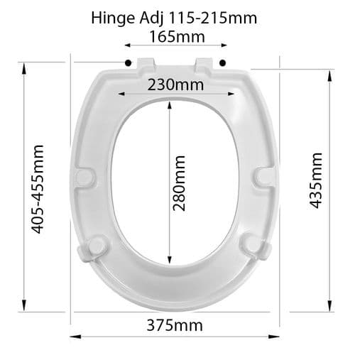 Armitage Shanks Contour 21 Standard Seat Only With Retaining Buffers White S406601