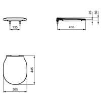 Armitage Shanks Edit L Slim Soft Close Quick Release Toilet Seat & Cover White S082001