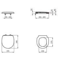 Armitage Shanks Edit R Compact Soft Close Quick Release Toilet Seat & Cover White S079701