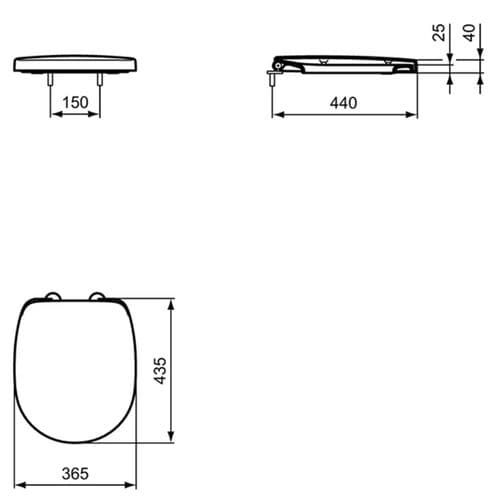 Armitage Shanks Edit R Soft Close Quick Release Toilet Seat & Cover White S079801