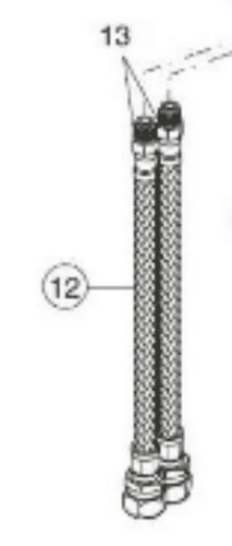 Armitage Shanks Hathaway Flexi Inlet Tails For Basin and Kitchen Fittings S960172NU
