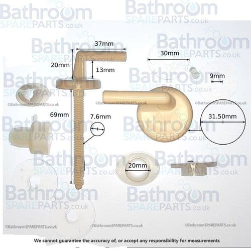 Armitage Shanks New Sandringham 21 Toilet Seat Hinges K800801