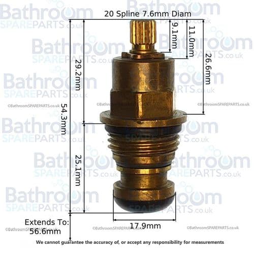Armitage Shanks Nimbus Internal Rubber Valve MK1  EB9613NU