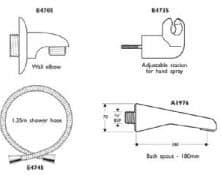 Armitage Shanks Piccolo 2 Shower Hose - 1.35m (1/2" BSP Connection) E4745AA